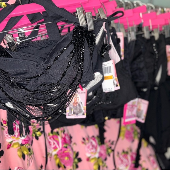 Betsey Johnson cabaret burlesque black bikini - Picture 7 of 17